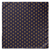 IRISH BLUE SILK CRAVAT & POCKET SQUARE SET